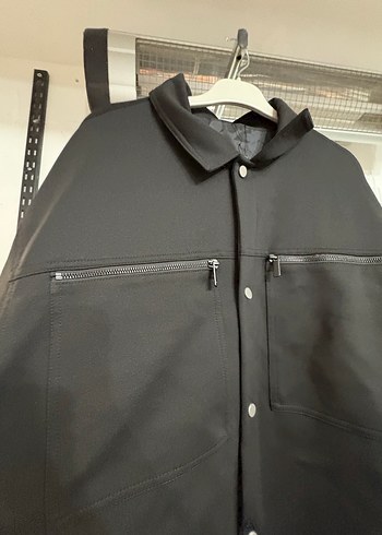 Siyah Düğmeli Erkek Midi Ceket - Görsel 2