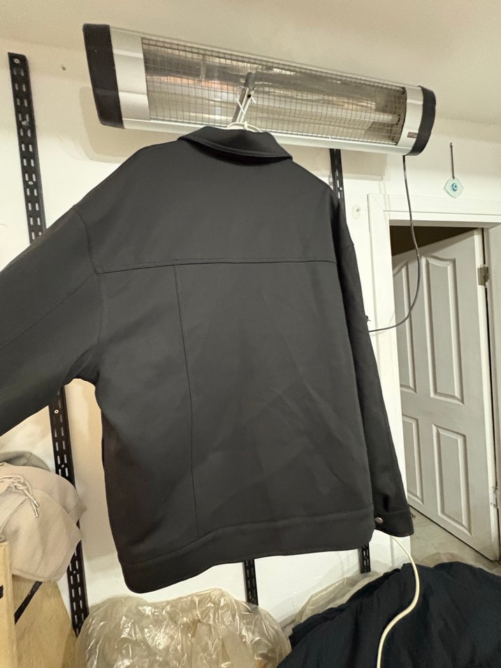 Siyah Düğmeli Erkek Midi Ceket - Görsel 4