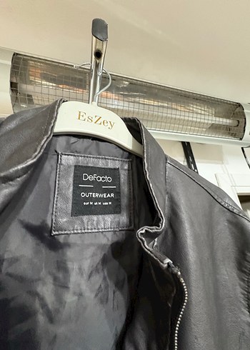 Erkek Siyah Deri Biker Ceket - Görsel 2