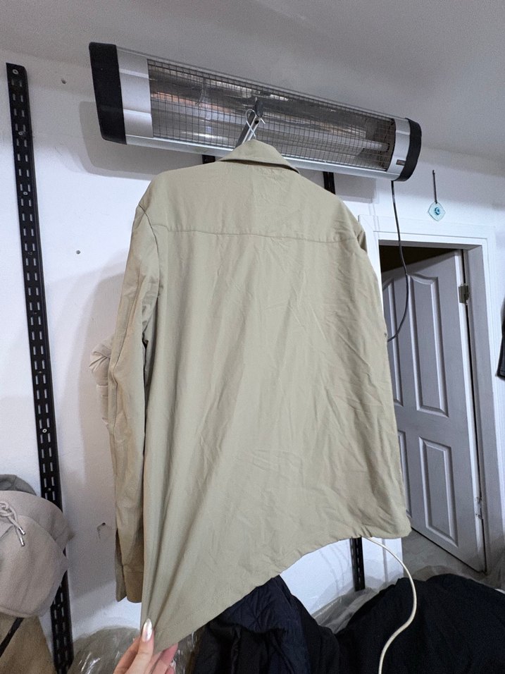 Bej Düğmeli Erkek Midi Ceket - Görsel 4