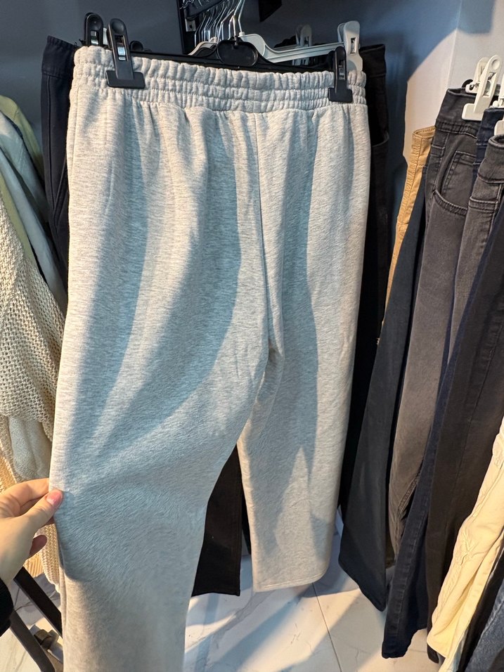 Kadın Gri Pamuklu Rahat Kesim Eşofman - Görsel 4