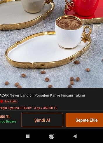  Beden çeşitli Renk Kahve fincanı takimi