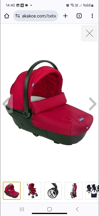 Diğer Beden kırmızı Renk Chicco bebek arabası