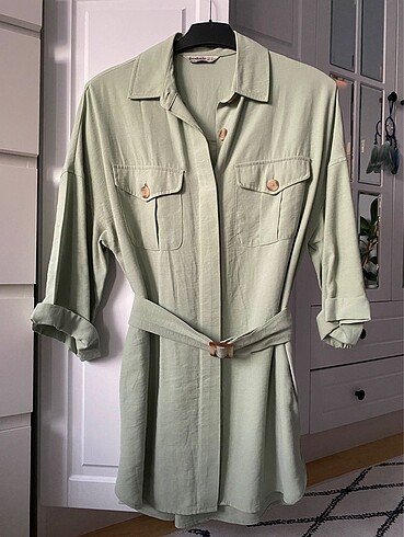 Stradivarius Mint Yeşili Gömlek Tunik