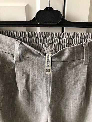 Stradivarius Stradivarius Gri Çizgili Pantolon