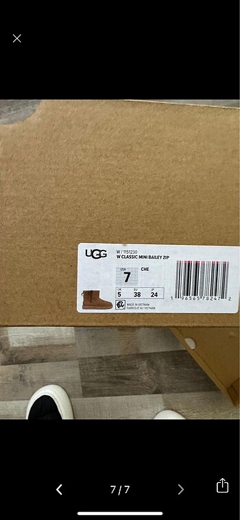37 Beden camel Renk Orijinal ugg fermuarlı
