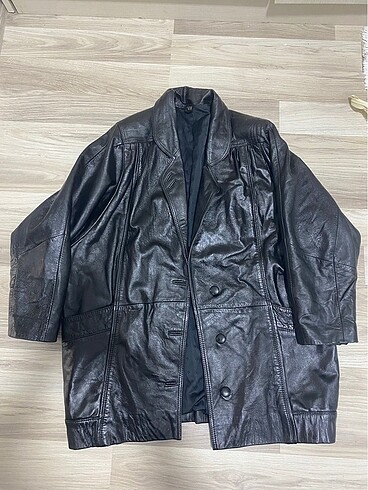 Vintage oversize deri ceket