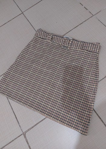 Koton Kemer Detaylı Ekose Midi Etek