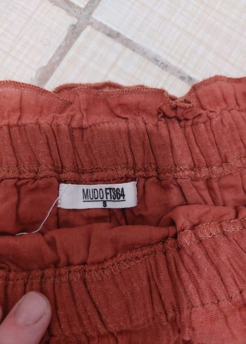 xs Beden Gevşek Kesim Keten Kadın Pantolon