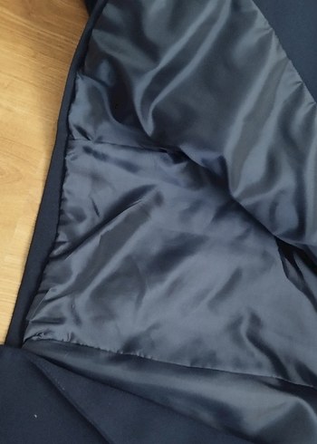 Düğmeli Kısa Kollu Mavi Kadın Blazer - Görsel 3