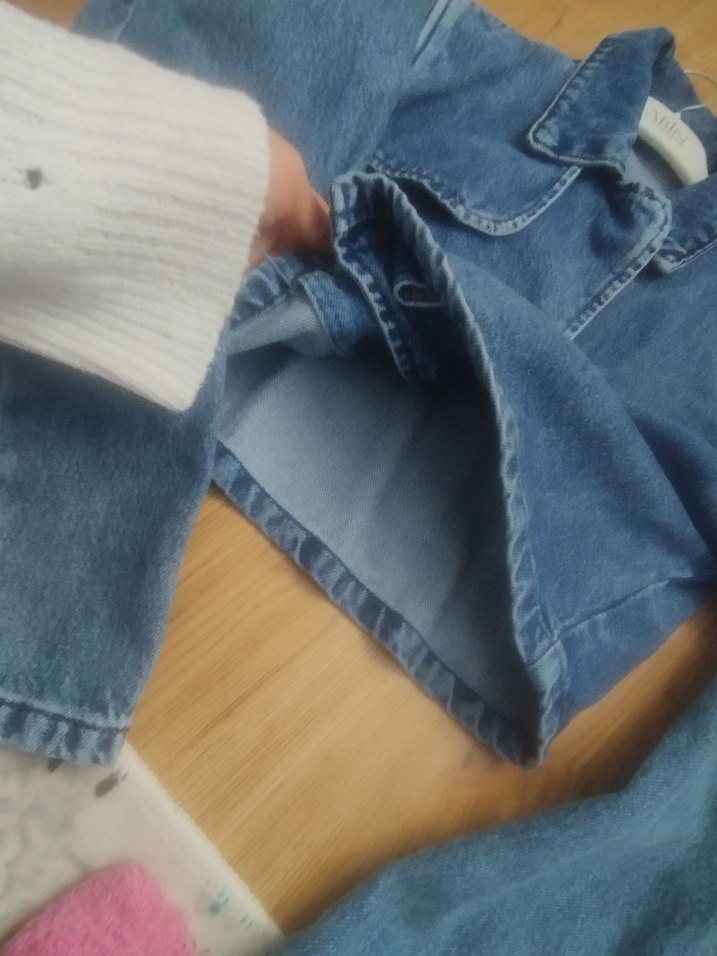 Kadın Mavi Denim Düğmeli Ceket - Görsel 4