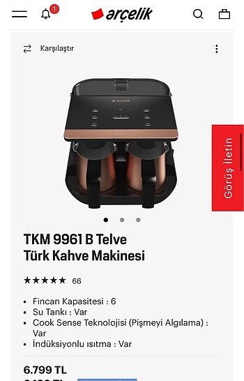 Arçelik Telve Türk Kahve Makinesi 2?li