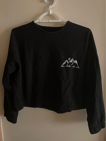 Oversize nakışlı sweat 