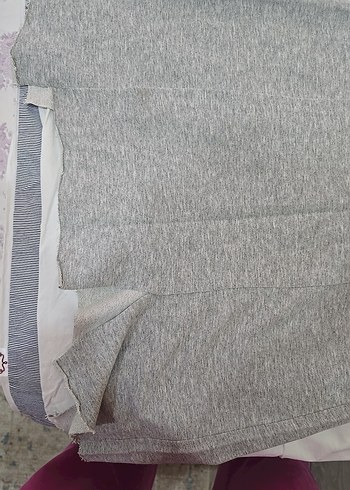 Gri Kadın Kısa Kollu Mini Elbise - Görsel 6