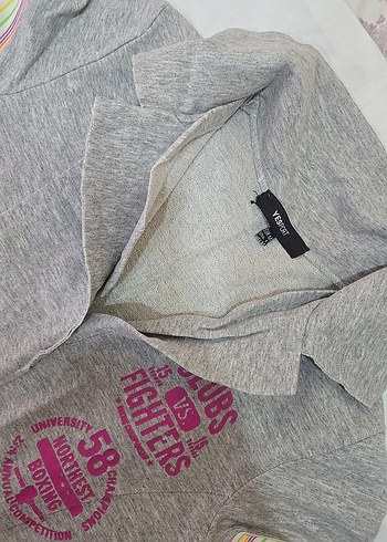 Gri Kadın Kısa Kollu Mini Elbise - Görsel 2