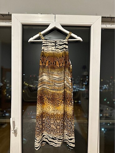 40 Beden Zebra / Yılan / Leopar Desenli Kısa Elbise