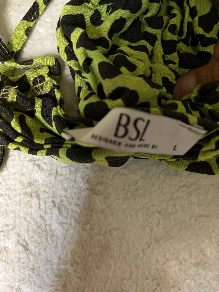 Bsl Yeşil Yılan Derisi Desenli Fırfırlı Monokini - Görsel 3