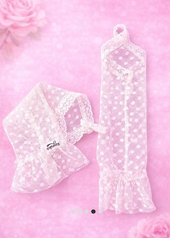 Lolita Coquette Parmaksız Tül Eldiven - Görsel 4