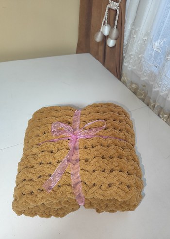 Karamel Rengi Puffy Çocuk Battaniyesi - Görsel 2