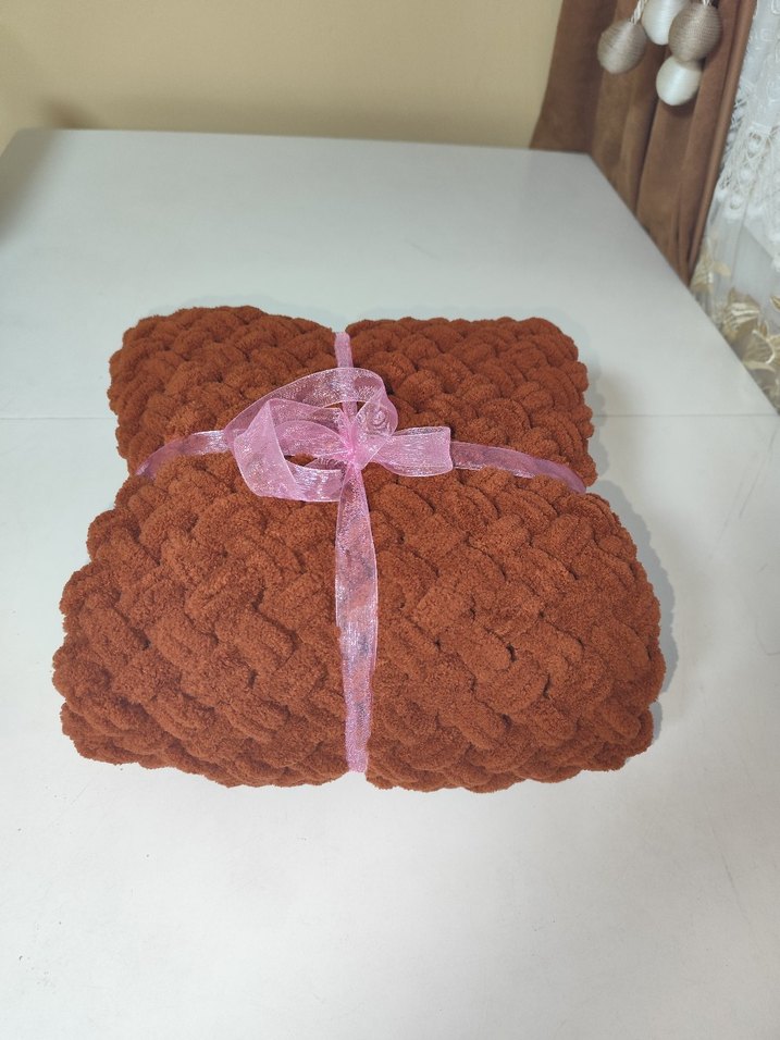 Kiremit Rengi Puffy Bebek Battaniyesi - Görsel 2