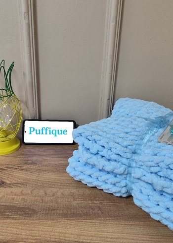 Mavi Puffy Bebek Battaniyesi - Görsel 2