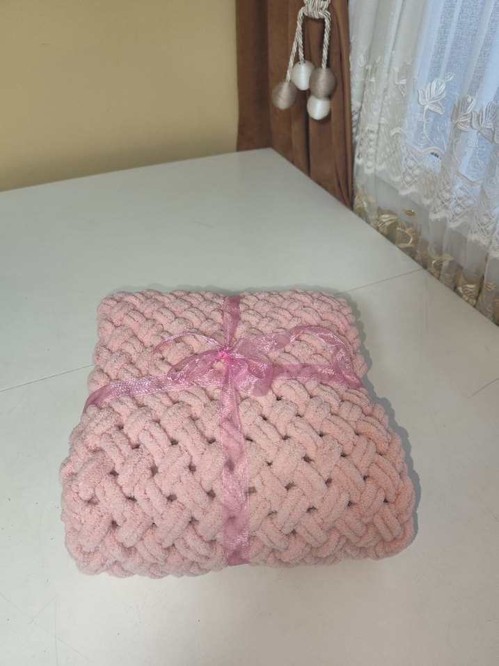 Pembe Puffy Bebek Battaniyesi - Görsel 2