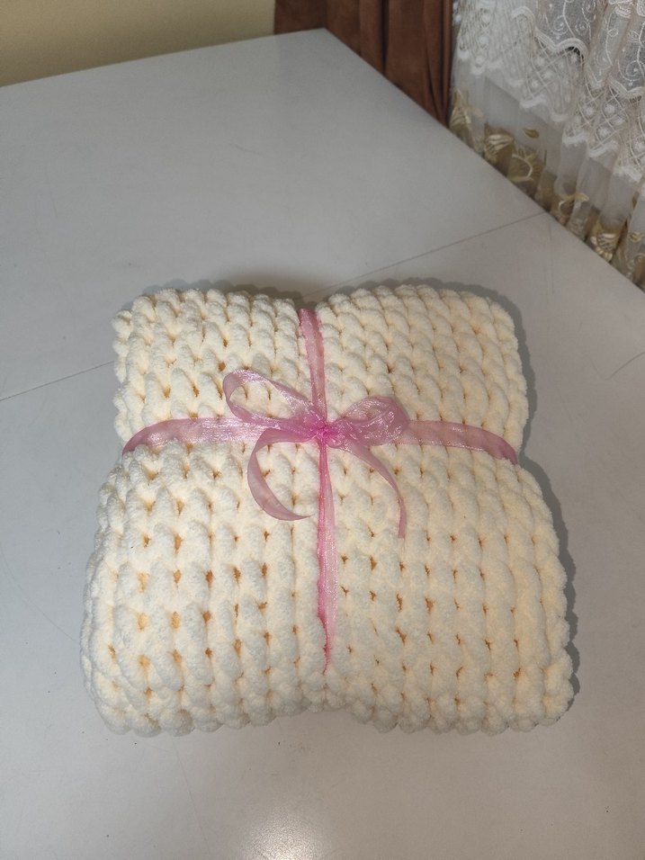 Krem Rengi Puffy Bebek Battaniyesi - Görsel 2