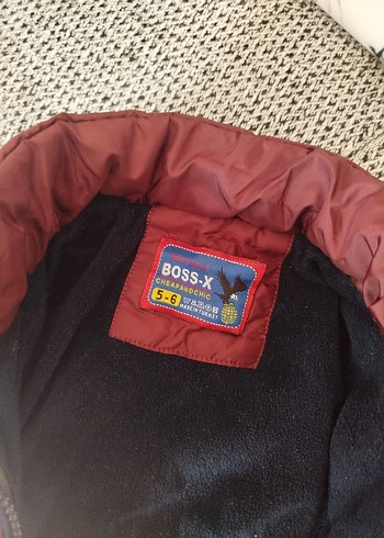 Bordo Fermuarlı Erkek Çocuk Mont - Görsel 3