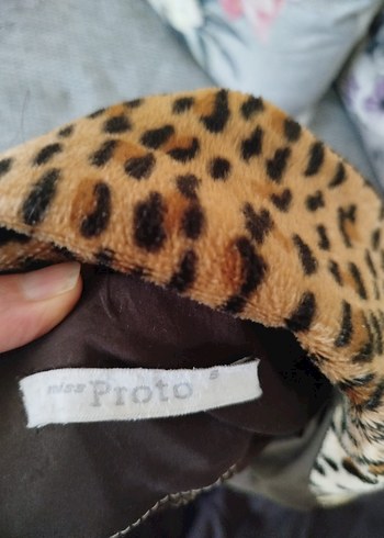 Kahverengi Leopar Desenli Kadın Uzun Ceket - Görsel 3