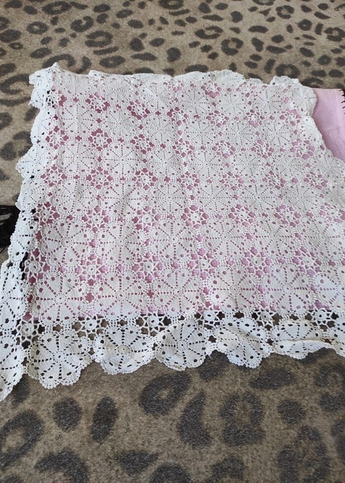 Kare dantel örtü  - Görsel 3