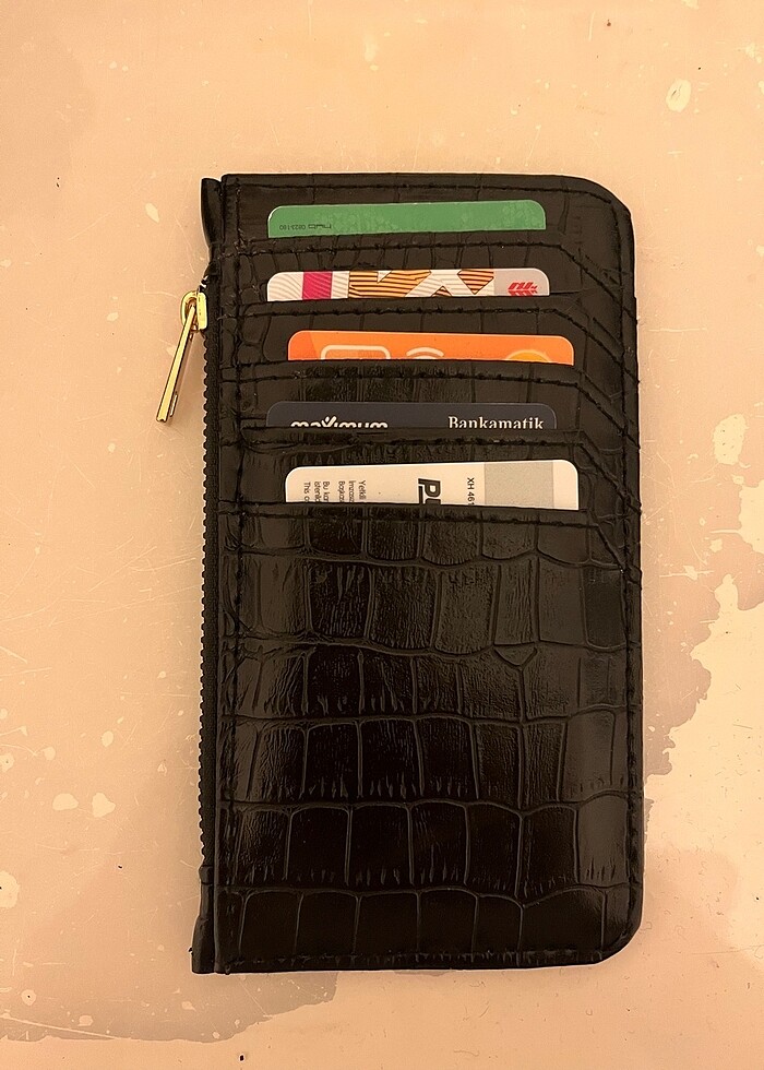 Siyah Deri Kartlık Cüzdan - Görsel 2