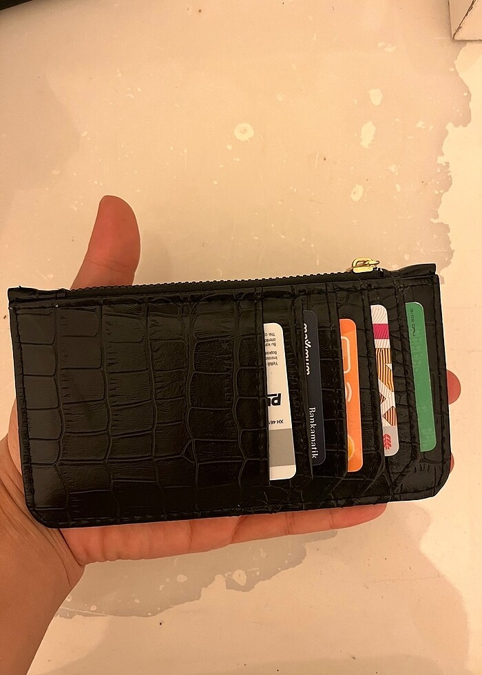 Siyah Deri Kartlık Cüzdan - Görsel 4