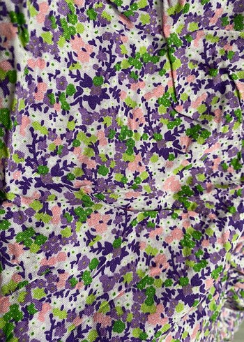 Mor Bağlamalı Midi Elbise - Görsel 2