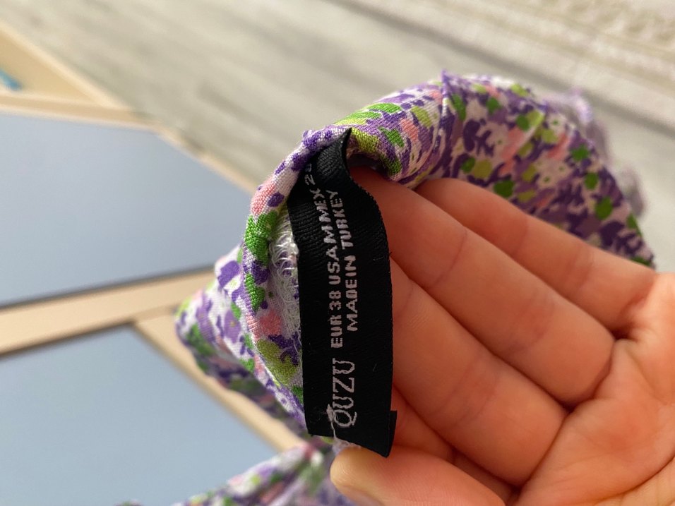 Mor Bağlamalı Midi Elbise - Görsel 5