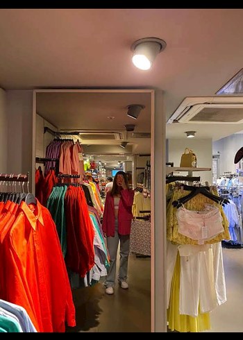 Pembe Bağlama Desenli Bol Kesim Kadın Kot Pantolon - Görsel 2