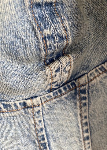 Düğmeli Mavi Denim Straplez Büstiyer - Görsel 2