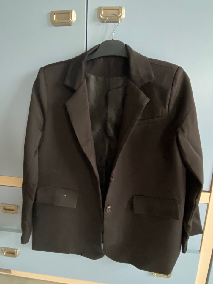 Şeffaf Siyah Gotik Blazer ceket - Görsel 5