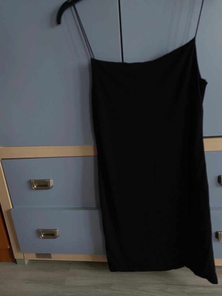 Siyah Drapeli Mini Elbise - Görsel 4