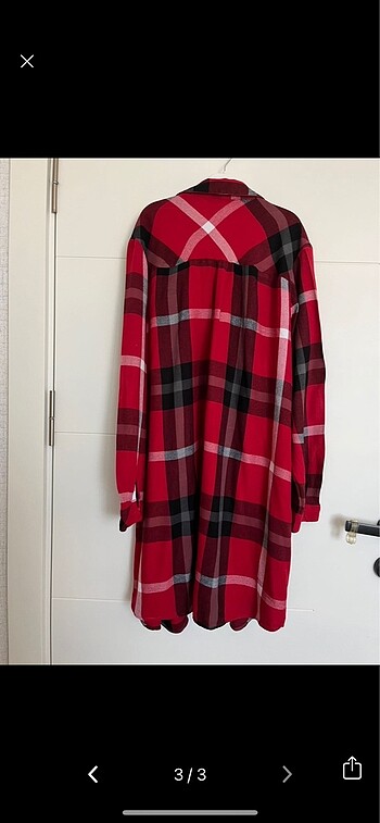 xl Beden Lc Waikiki kırmızı ekoseli oduncu gömlek tunik