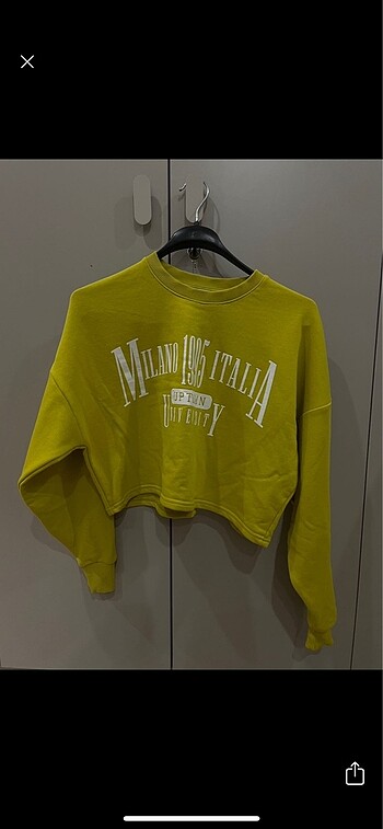Yağ yeşili crop sweat