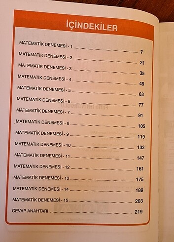  Apotemi 15li AYT matematik denemeleri