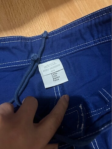 xs Beden Lacivert Kapri Kot Kumaş
