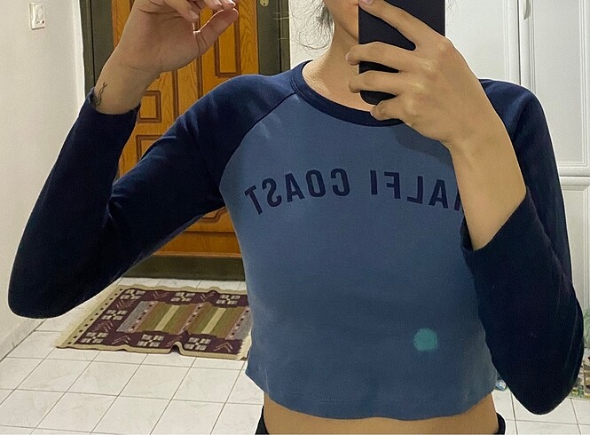 m Beden Uzun kollu crop ve sweat