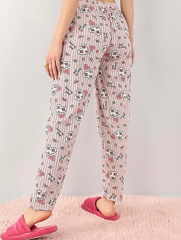 s Beden beyaz Renk Nar Çiçeği Bayan Pijama Altı