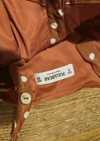 Pull&Bear Kadın Kahverengi Puantiyeli Mini Tulum - Görsel 7