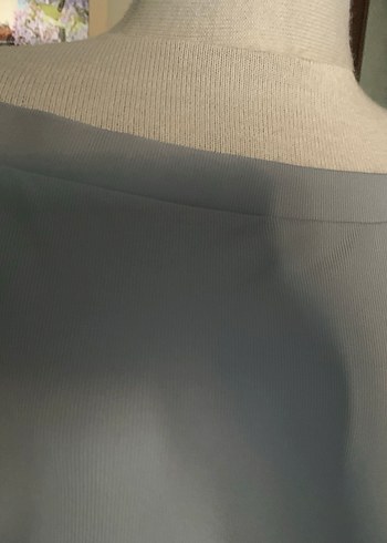 Gri Kayık Yaka Tişört - Görsel 5