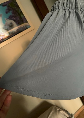 Gri Kayık Yaka Tişört - Görsel 4