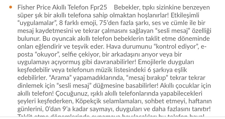 Fisher Price Sesli oyuncak