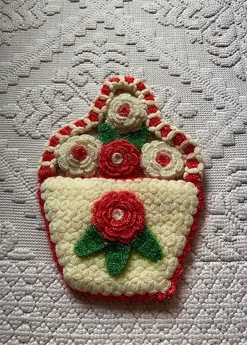 El Yapımı Çiçekli dekoratif lif - Görsel 2