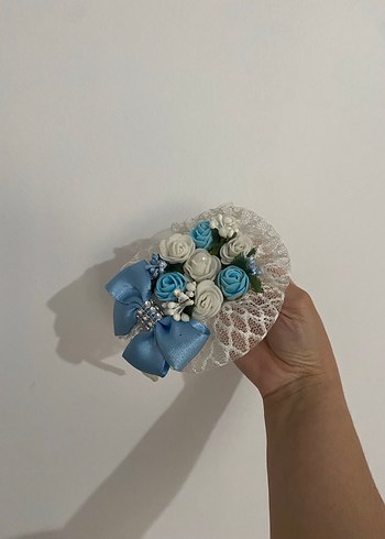 Vintage Düğün Aksesuarı Beyaz Kurdeleli taç - Görsel 5